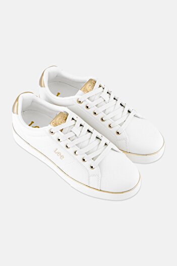 Lee Women Scarlet Brand Logo Lace Up Casual Shoes, White