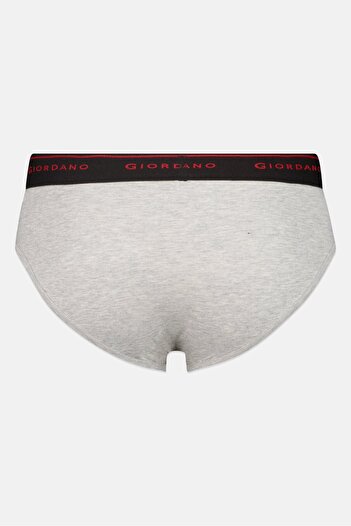 Giordano Men 2 Pieces Brand Logo Brief, Multicolor