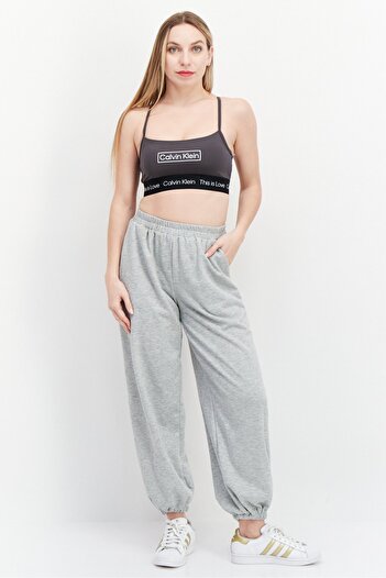Calvin Klein Women Brand Logo Sports Bra, Grey Combo