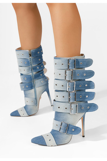 B T Shoes Cizme stiletto Donetta V2 denim