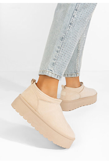 B T Shoes Μπότες τύπου ug Lorenna μπεζ