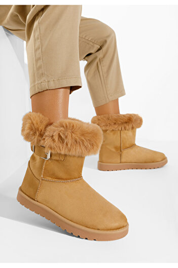 B T Shoes Γυναικείες Μπότες Καμηλο Cherina