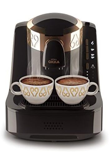 Arzum Okka , Professional Electric Turkish Coffee Maker, Fully Automatic, Black, Copper, OK001B, UAE