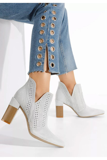 B T Shoes Γυναικεία Μποτίνια Aleγκριa V2 γκρι