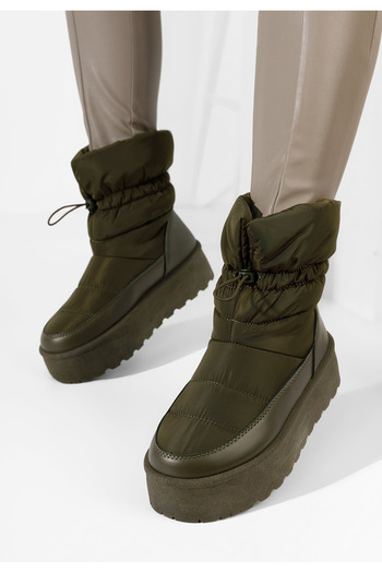 B T Shoes Γυναικείες Μπότες Χιονιού Emorana πρασινο