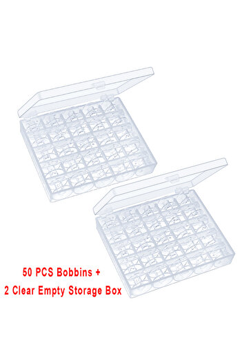 Choice1 4 25 Grid Blue Clear Empty Bobbins Storage Box Plastic Bobbins Spool Storage Box For Household DIY .