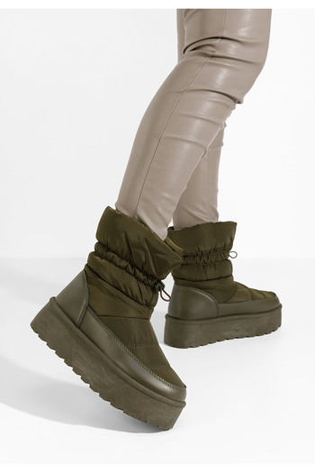 B T Shoes Γυναικείες Μπότες Χιονιού Emorana πρασινο