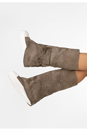 B T Shoes Khaki dámské nízké kozačky Danita