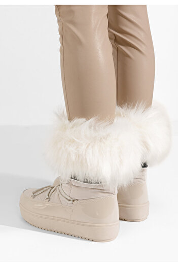 B T Shoes Γυναικείες Μπότες Χιονιού Kemisa μπεζ