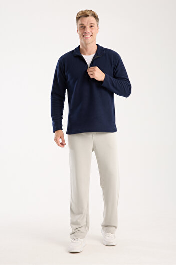 KAPHONE Men's Half Zipper Fleece Sweatshirt