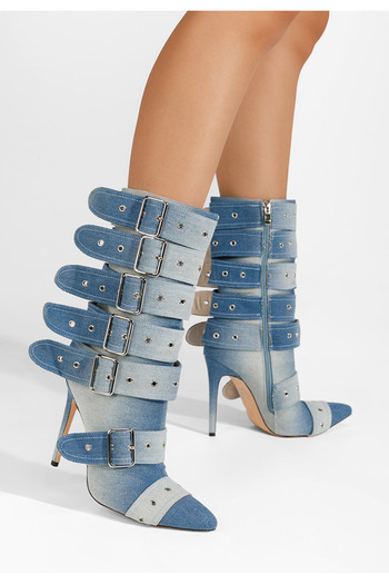 B T Shoes Cizme stiletto Donetta V2 denim