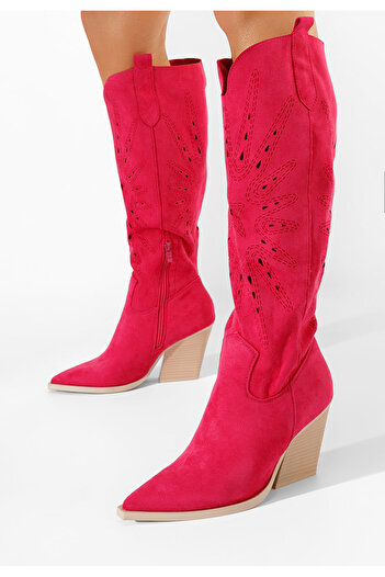 B T Shoes Cowboy μποτεσ γυναικειεσ Ledora φούξια