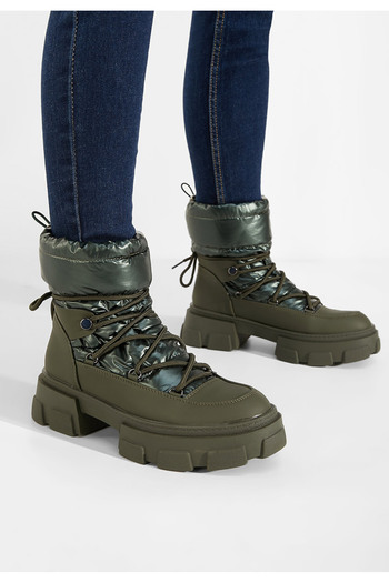B T Shoes Γυναικείες Μπότες Χιονιού πρασινο Izbora