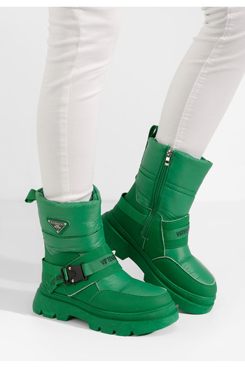 B T Shoes Γυναικείες Μπότες Χιονιού Manya πρασινο