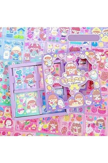 STOREMAX Snshop Momojan Dressing Themed 100 Sheets 4-Compartment Sticker Set • Stickers • Bullet Journal