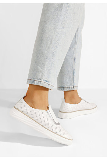 B T Shoes Bílé dámské espadrilky Lilianna