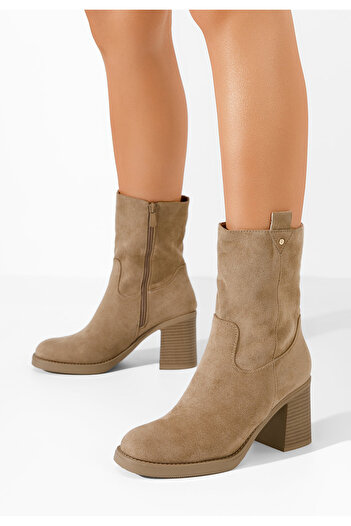 B T Shoes Γυναικεία Μποτάκια Ekora Χακι