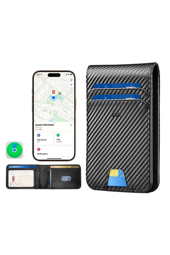 ESR MagSafe Wallet from Leather, Find My, RFID HaloLock, Carbon