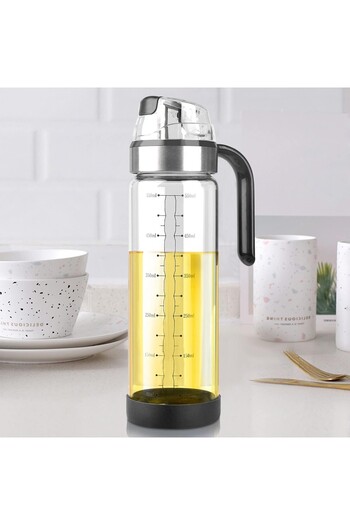 Flippy Sticlă de ulei etanșă cu deschidere și închidere, rabatabilă, 500 ml, transparentă