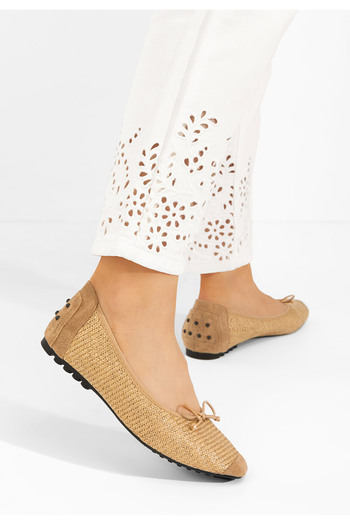 B T Shoes Béžové dámské baleríny Janeta