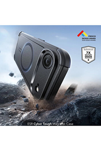 ESR Husa iPhone 17 Air Cyber ​​​​Halolock, negru