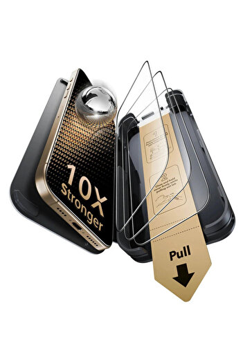 ESR [Pachet 3 x] Folie sticla iPhone 17 Pro Corning UltraFit, transparenta