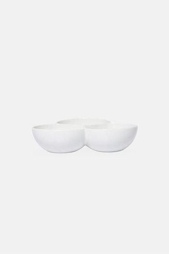 BIA Cordon Bleu 3 Sections Bone Chine Solid Serving Bowl Set, White