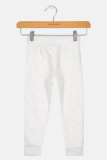 Puma Kids Girl Sportswear Fit Brand Logo Outdoor Sweatpants, Light Grey