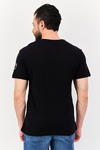 Funko Men Crew Neck Short Sleeve Graphic T-shirt, Black