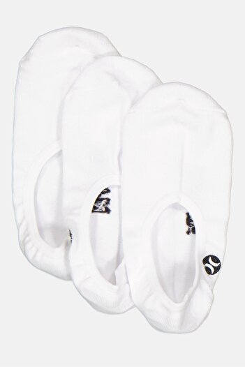 Hurley Men 3 Pairs Brand Logo No Show Socks, White