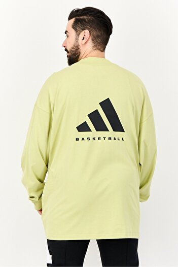 adidas Men Sportswear Fit Long Sleeves Outdoor Sweatshirt, Corn Yellow