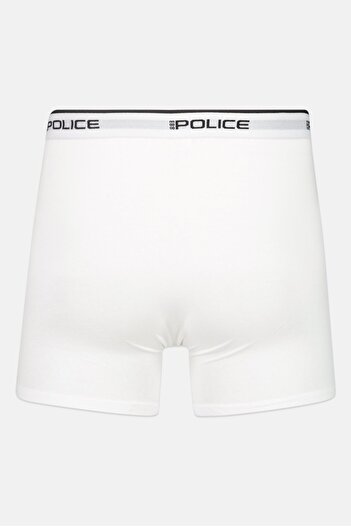 883 Police Men 3 Pieces Brand Logo Boxer Shorts, White