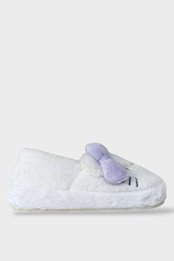 Liger Winter Women's Hellokitty Figured Anti-Slip Sole Home Shoes Slippers White - Lila