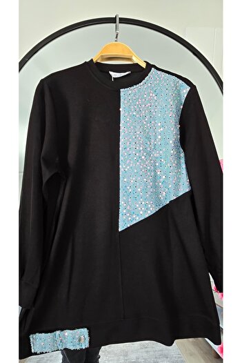 PREMİER VİE Oversized Tunic with Sparkling Bead Detail