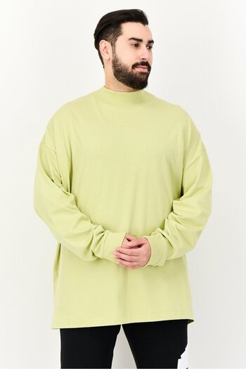 adidas Men Sportswear Fit Long Sleeves Outdoor Sweatshirt, Corn Yellow