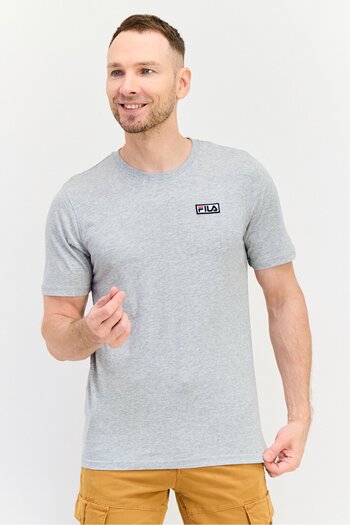 FILA Men Sportswear Fit Short Sleeve Outdoor T-Shirt, Grey