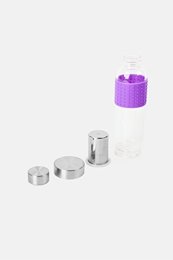 Asobu Ice Tea Infuser Glass Bottle 400ml, Purple