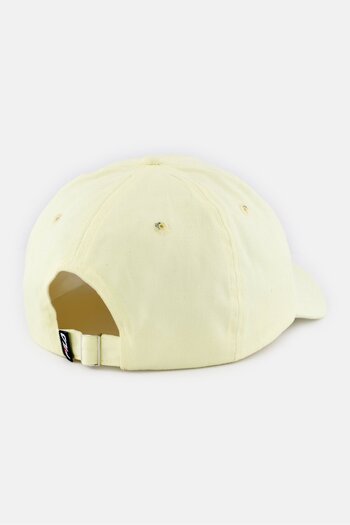 FILA Men Adjustable Buckle Embroidered Logo Sports Cap, Pale Yellow