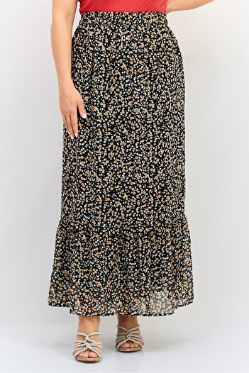 Fire & Glory Women Allover Print Maxi Skirt, Multicolor