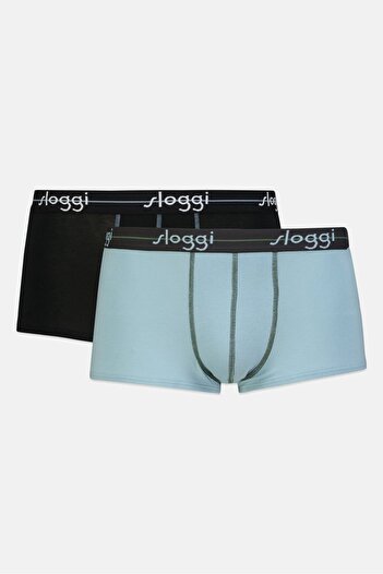 SLOGGI Men 2 Pieces Brand Logo Star Hipster Briefs, Multicolor