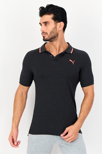 Puma Men Sportswear Fit Short Sleeves Outdoor Polo Shirt, Charcoal Herther