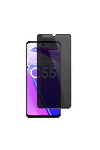 realme Privacy glass film compatible with C55 - Full Glue