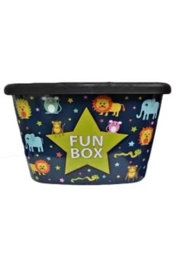 OEM Storage Box 50L with Built-in Lid, Transparent Plastic