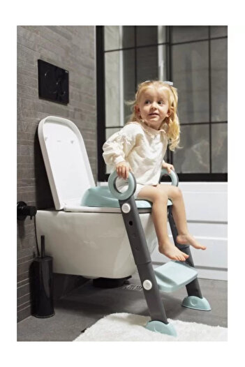 Babyjem Foldable Toilet Reducer with Ladder, (Color: Blue)
