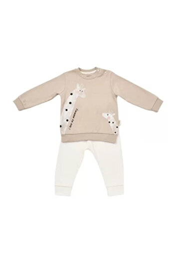 BabyCosy Set Girafa: Long Sleeve Blouse and Long Pants with Polka Dots, BabyCosy, Cotton