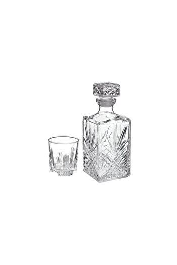 BORMIOLI Set 7 Pieces, Glasses and Decanter for Whiskey, Selecta