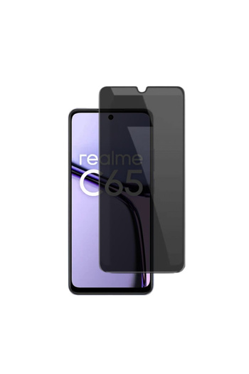 realme Privacy glass film compatible with C65 - Full Glue