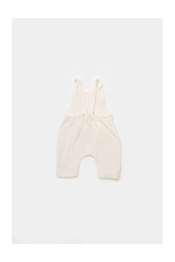 BabyCosy Summer jumpsuit with long pants made of muslin, BabyCosy, 100% cotton, ecru (Size: 12-18 months)