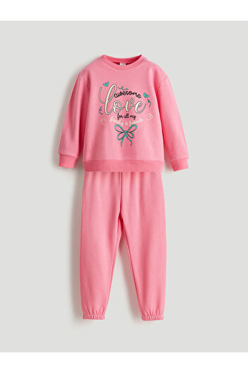 LC Waikiki LCW Mädchen-Sweatshirt und Jogginghose im 2er-Set