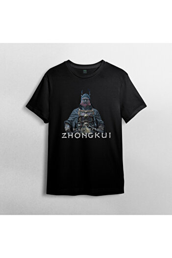 Pixxa Black Myth Zhongkui Unisex 100% Cotton Crew Neck T-Shirt Model 1